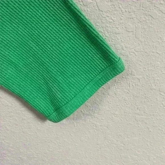 Woman Within Green Waffle Knit Long Sleeve Shirt Size 18/20 L - Picture 4 of 8